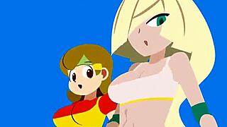 In this animation, a girl with big tits and ass works out at the gym, motivating her yoga session