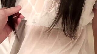 japanese black-haired beauty slightly chubby and big-breasted amateur wife blowjob and shaved pussy creampie sex uncensored asian hentai masturbation and squirting