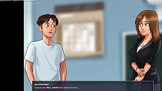 he creampied his stepsister pussy with a huge 10 inches cock in summertime saga 07