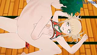 Himiko Toga Cheerleader And Mitsuki Bakugo Cheerleader And Izuku Midoriya Intense Sex - My Hero Academia Hentai