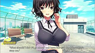 Nanase route titfuck on rooftop with big tits