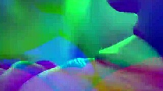 Mixing hot hentai moans in a neon 3D party edit with big tits and monster cocks