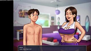 he creampied his stepsister pussy with a huge 10 inches cock in summertime saga 07