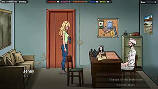 मसाज करने वाला उसकी टांगें सहलाता है 3डी हेंटाई में