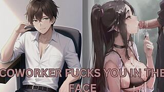 Coworker Bends You Over Desk for Rough Fucking