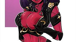 Demon girl compilation red with big tits and creampie scenes