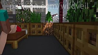 Hooker Fucked by Steve in Public Minecraft Scene