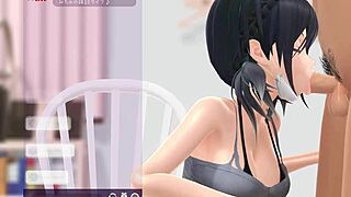 WATCH ME GIVE A SECRET BLOWJOB DURING LIVE STREAM!!