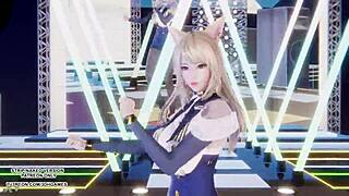 Ahri dances crazy in League of Legends hentai