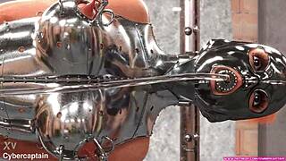 Metal bondage by cruel sister in 3d bdsm comic
