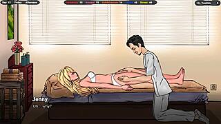 Slutty Masseur Excites Jennys Pussy and Makes It Wet