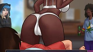 Miss dewitt dances seductively in summertime saga hentai scene