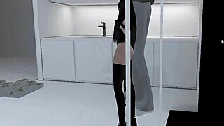 an old man sneaks in a pink young girl while his wife is out