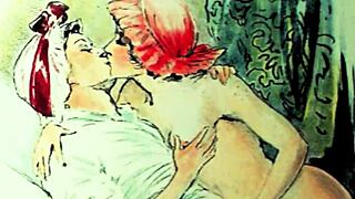 Vintage erotic art collection