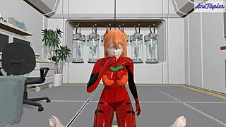 Aska Rides Dick Instead of Mecha 3D Hentai