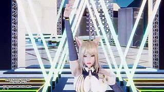 Ahri dances crazy in League of Legends hentai