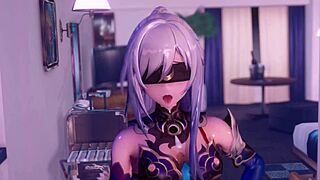 Jingliu experiences intense orgasm while riding in cowgirl position with creampie fucking