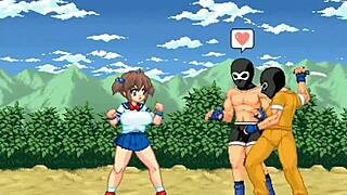 cute fighter girl has sex with men in inma fist action hentai game