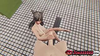 Anime Girl Nakata Teases Big Dick In Public Toilet