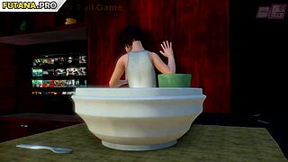 cartoon story: tranny step-sister seduces bisexual step brother 😏