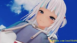 Novr MMD Gura Dance 3D Hololive Hentai