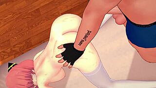 Anya Removes Her Cute Uniform to Fuck in Adult Hentai Version