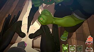 Harpy Showcases Orc Massage in Hentai