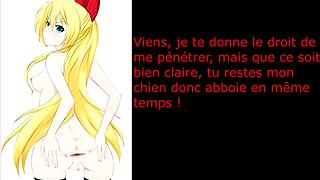 chitoge teases with assplay and ice in hentai joi