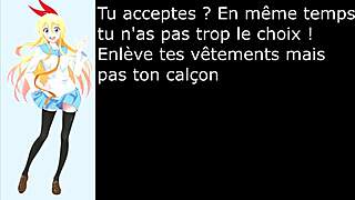 chitoge teases with assplay and ice in hentai joi