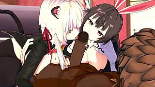 Alya and Yuki Suou transform into hot bunnies