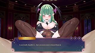 Lustful succubus performs detailed blowjob in hentai game full gallery