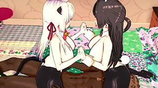 Alya and Yuki Suou transform into hot bunnies