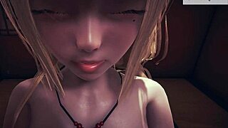 fox cosplay girl in 3d hentai