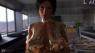 Lara strokes that massive cock with her hands in POV!