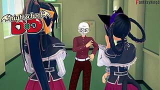 Rias Gremory Almost Caught With Teacher Rossweise In HS DxD