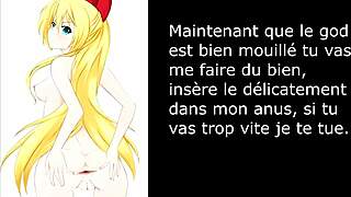 chitoge teases with assplay and ice in hentai joi