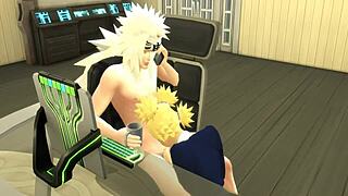 temari caught masturbating gets anal fucked hard 😈