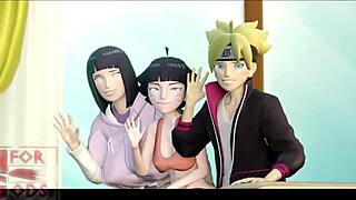 ever wonder what happens in the uzumaki shower when hinata joins family bonding time
