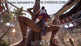 an ancient statue awakened and began to fuck lara in an arena with 1 000 spectators 3d hentai game