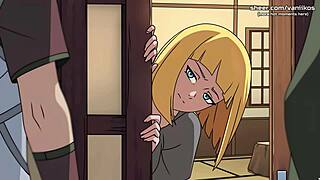 young virgin blonde samui's big tits bounce as she blows rides and takes first anal creampie