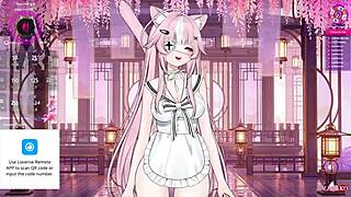 i'm squirting so much in this naughty e-girl schoolgirl maid vtuber outfit