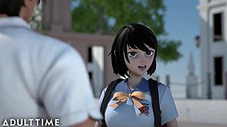 Hot Teacher Tempts Horny Students in Steamy 3D Hentai Fuck Fest