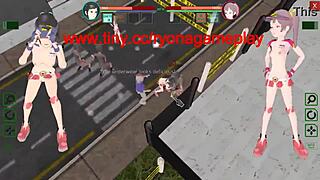 two sexy female guards go wild fucking men in this futuristic suppanuki hentai game 😈🔥