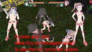 two sexy female guards go wild fucking men in this futuristic suppanuki hentai game 😈🔥