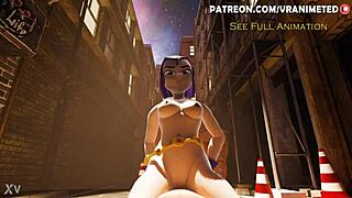 raven vs eromancer in nude cowgirl riding on cock in sfm