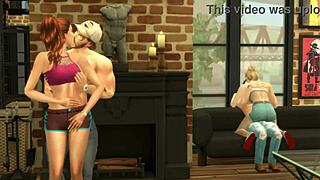 Hunky Sims 4 - Hot Couples Hook Up And Blowjob Facial Cumshot
