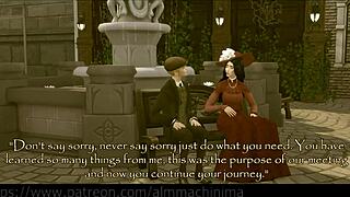 young dude sucks sexy lady's monster cock deepthroat outdoor oral riding lesson