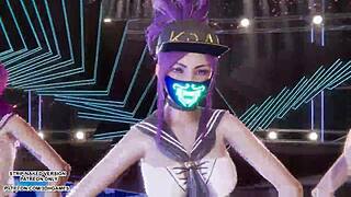 ahhh akali ahri seraphine kaisa evelynn dance so sexy