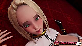 Kihara Black Sexy Suit 3D Hentai Pussy Fingering Ass Licking Double Vibrator Squirt