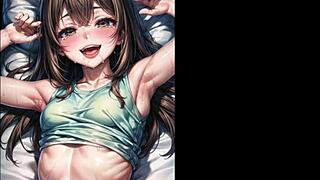 Young beauties stare seductively showing sexy armpits – dare you look?